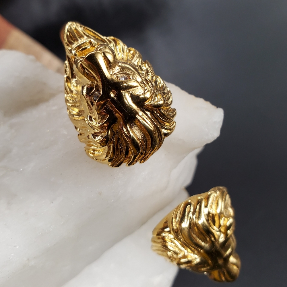 Premium Hypoallergenic Jewelry 14K Gold plated Bracelet Lion Tiger Leo
